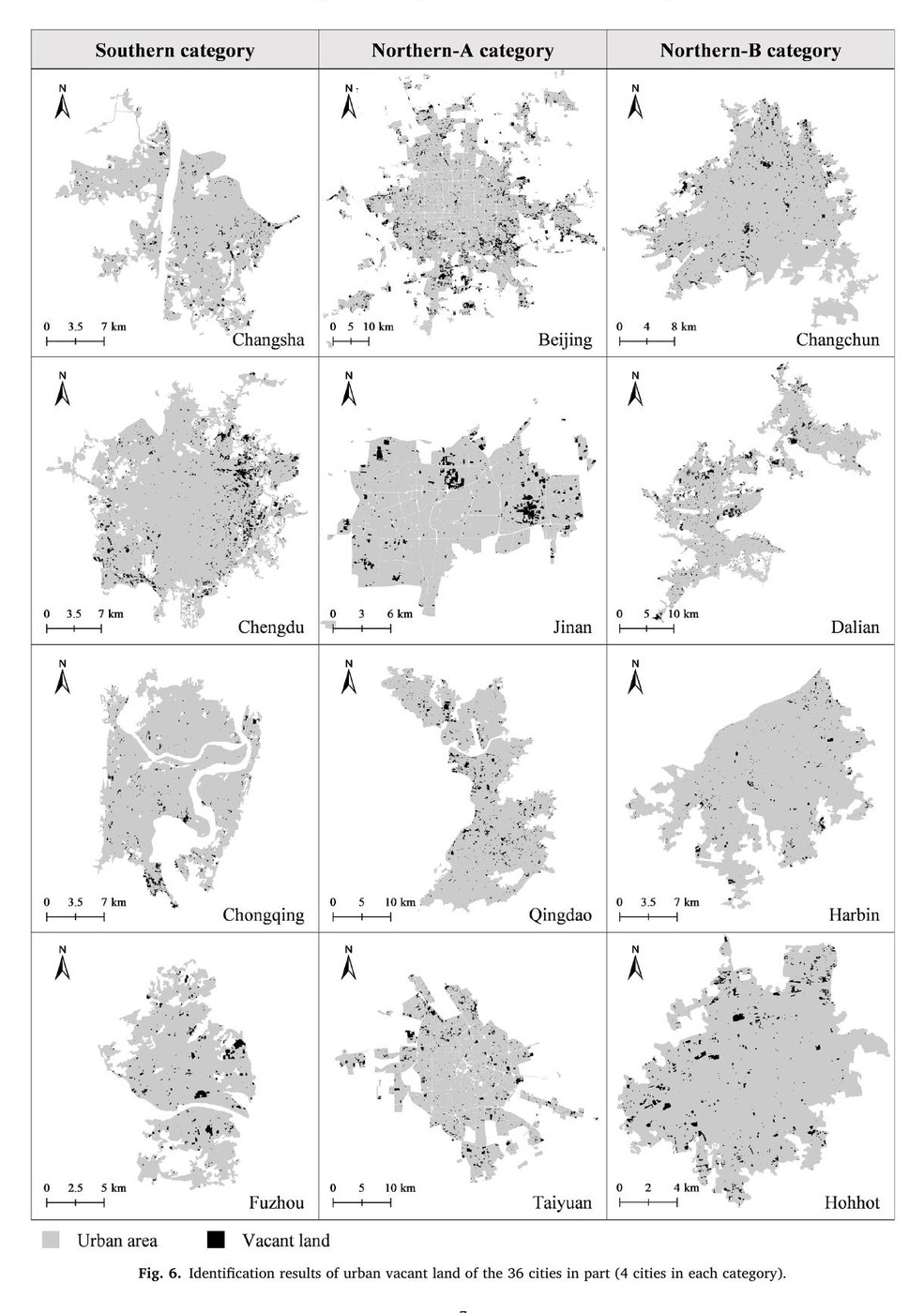 Large-scale automatic identification of urban vacant land using semantic segmentation of high-resolution remote sensing images