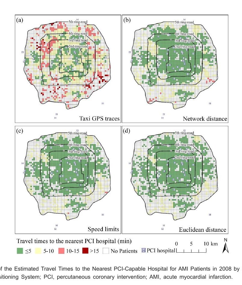 Measuring Accessibility to Healthcare Using Taxi Trajectories Data: A Case Study of Acute Myocardial Infarction Cases in Beijing