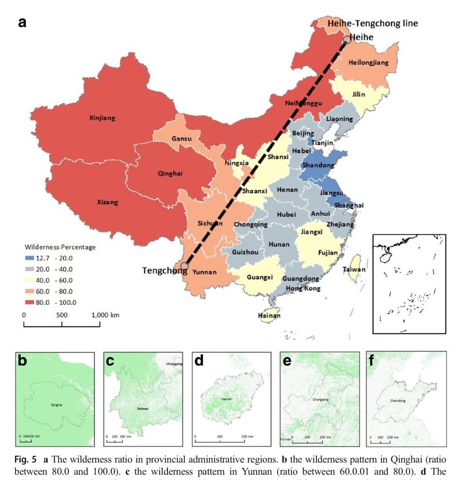 Mapping Potential Wilderness in China with Location-based Services Data