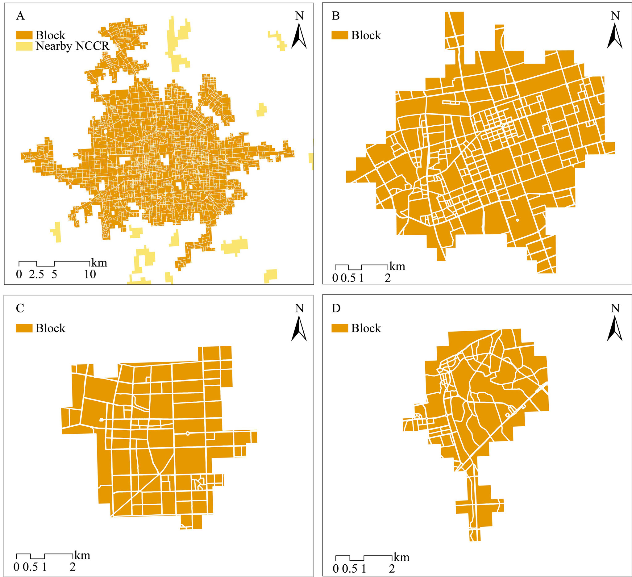 Boundaries and Blocks in Redefined Cities of China 2011 & 2016