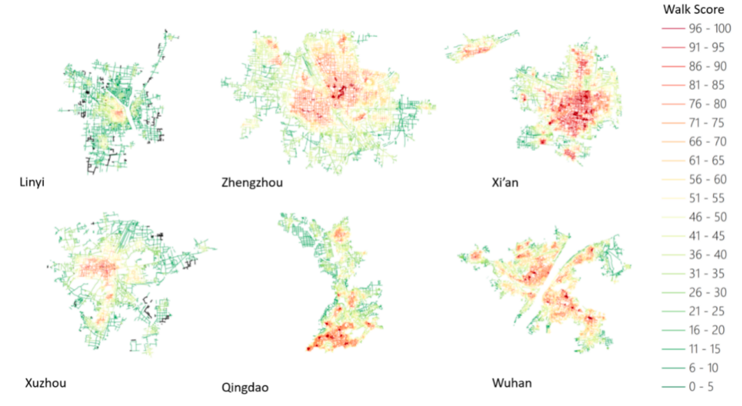 Walk Score of All Main Chinese Cities